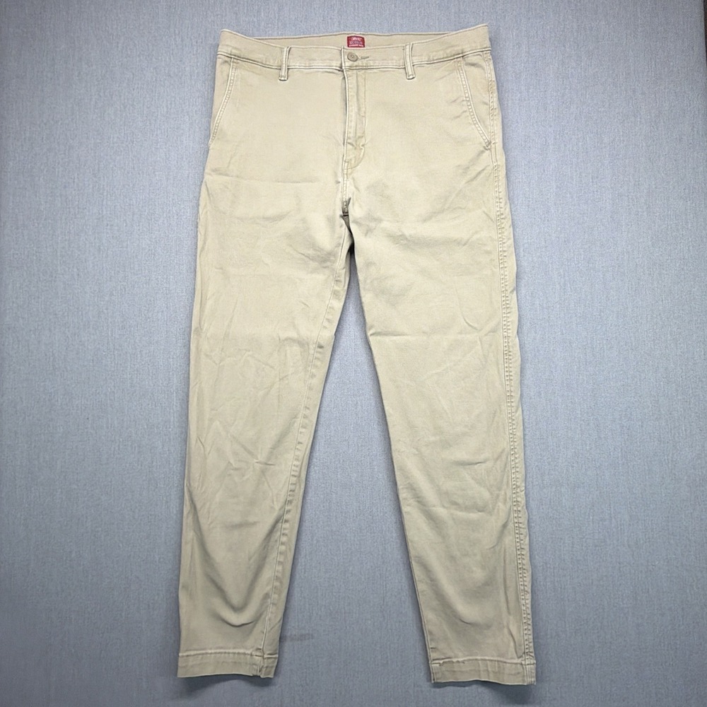 Levis XX Chino‎ Pants Mens 36x31 Tan Standard Taper Stretch Twill Khaki Casual